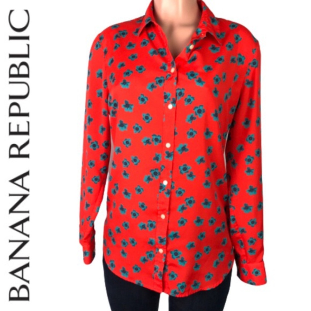 BR Orange and Turquoise Poppy Blouse